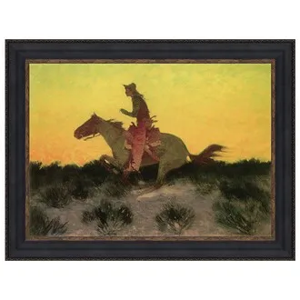 Against the Sunset Framed Canvas Replica Painting: Large