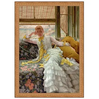 Seaside Framed Canvas Replica Painting: Medium