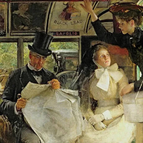 The Bayswater Omnibus Framed Canvas Replica Painting: Medium