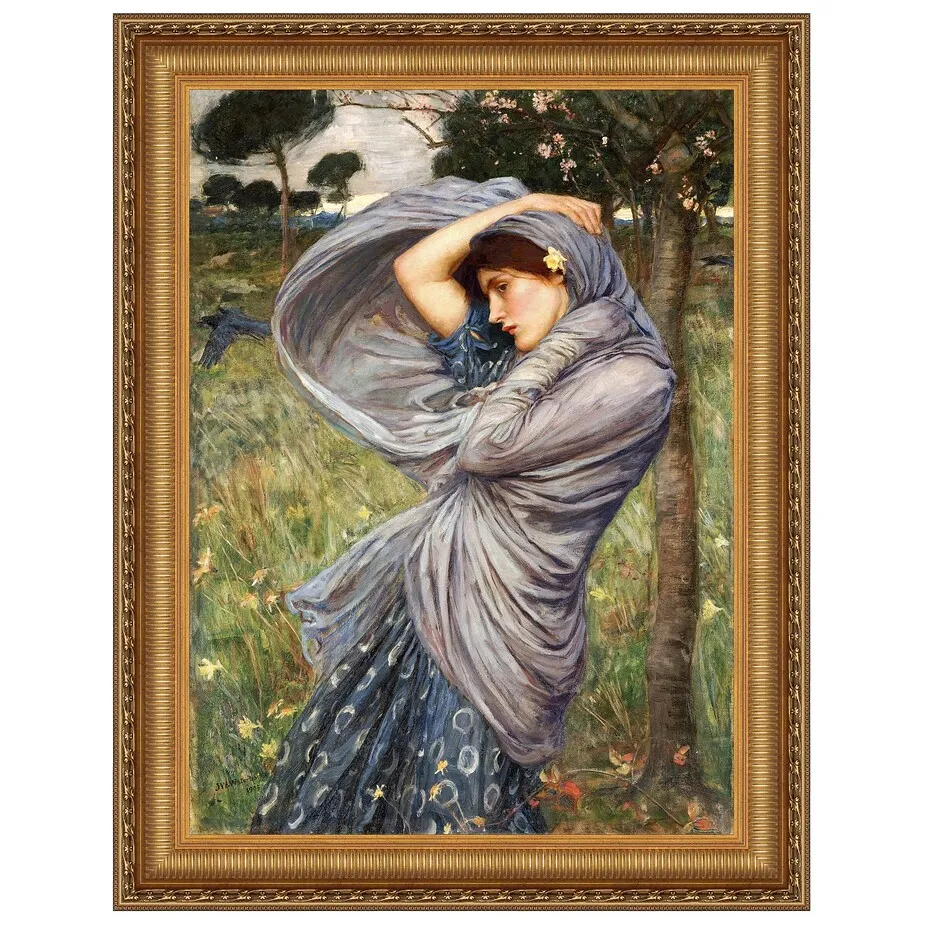 Boreas, North Wind Maiden Framed Canvas Replica Painting: Small