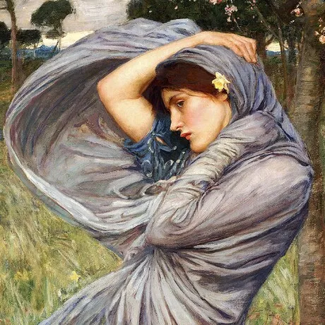 Boreas, North Wind Maiden Framed Canvas Replica Painting: Grande
