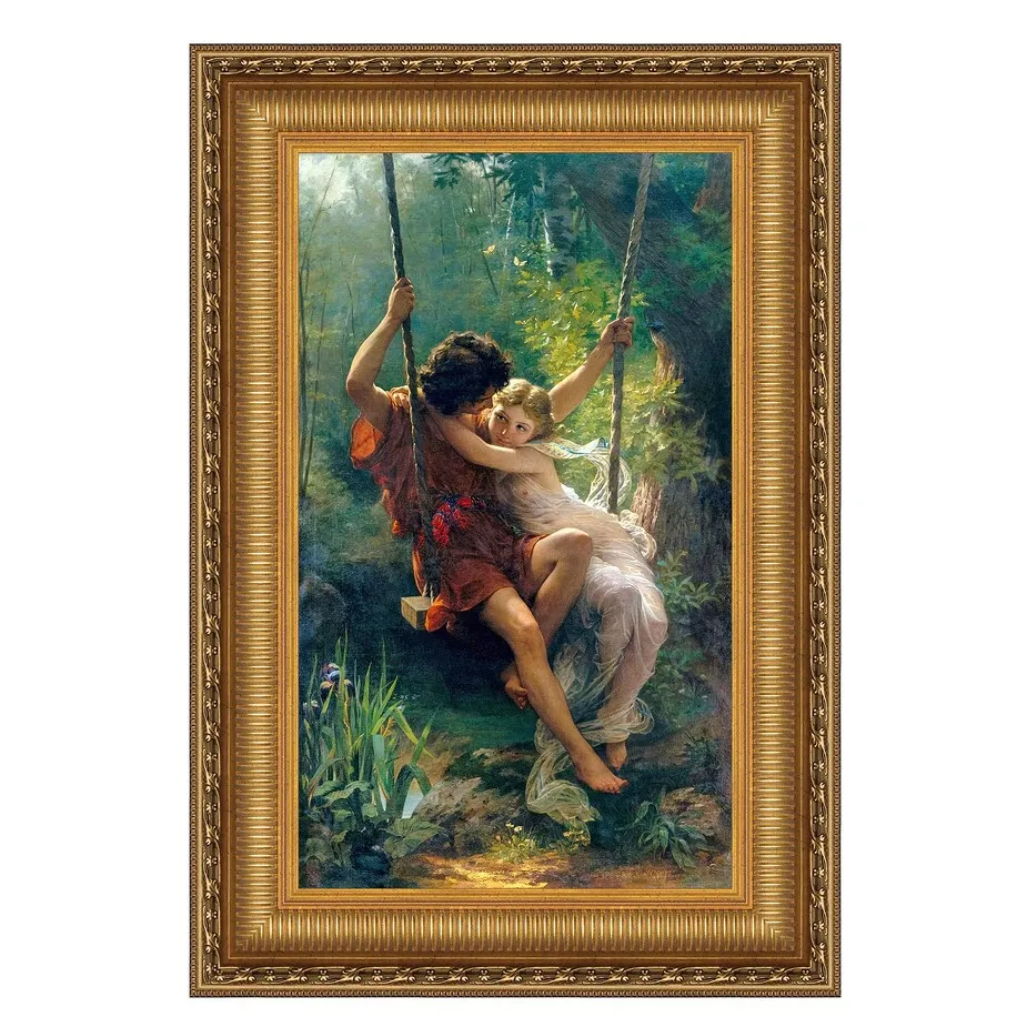 Le Printemps (Springtime) Framed Canvas Replica Painting: Extra Small