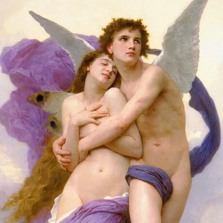 Le Ravissement d Psyche Framed Canvas Replica Painting: Small