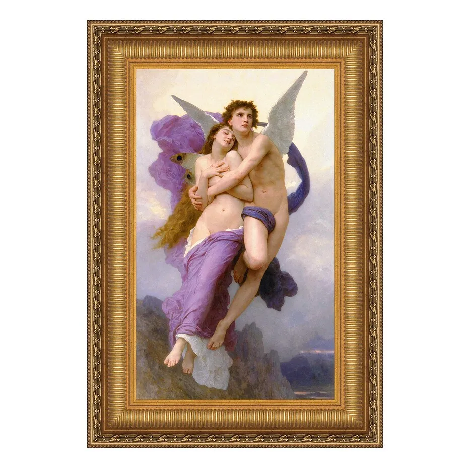 Le Ravissement d Psyche Framed Canvas Replica Painting: Grande