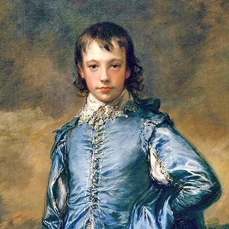 The Blue Boy Framed Canvas Replica Painting: Large