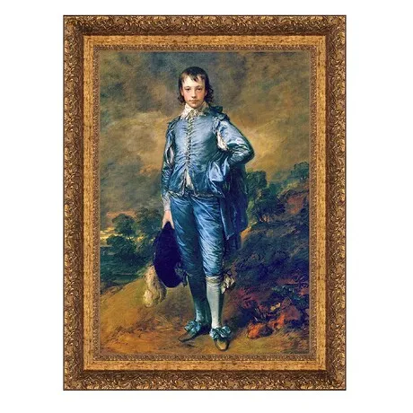 The Blue Boy Framed Canvas Replica Painting: Large