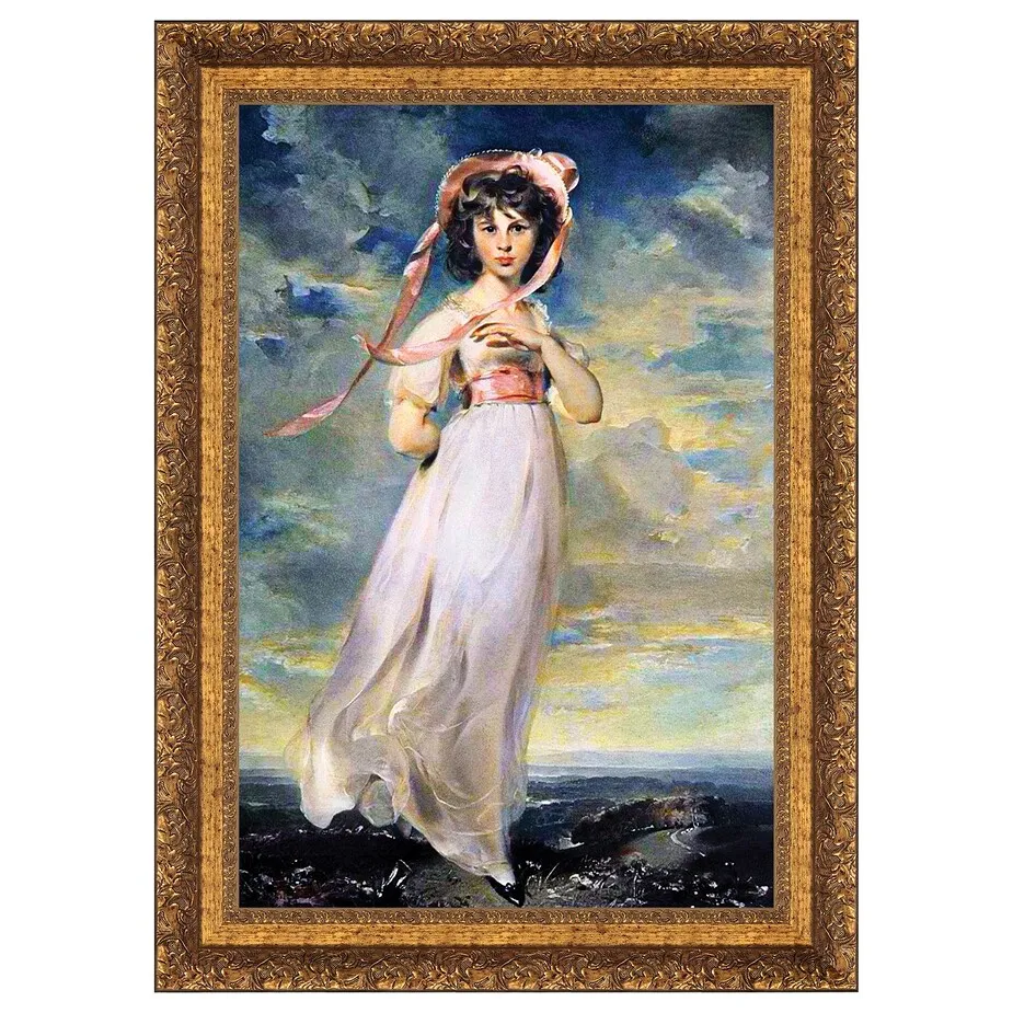 Pinkie Framed Canvas Replica Painting: Large
