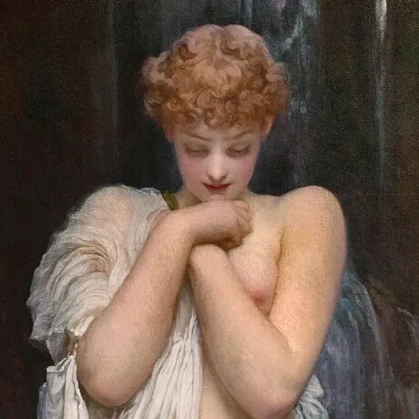 Crenaia the Nymph of the Dargle Framed Canvas Replica Painting: Small