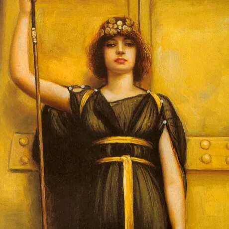 The Priestess Framed Canvas Replica Painting: Small