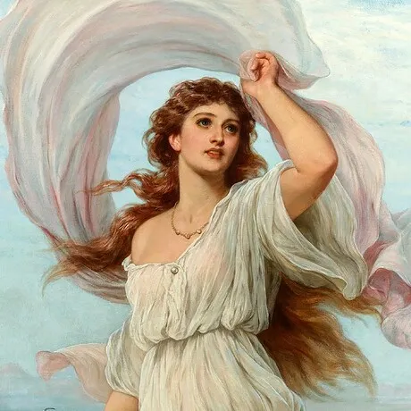 Miranda Framed Canvas Replica Painting: Large