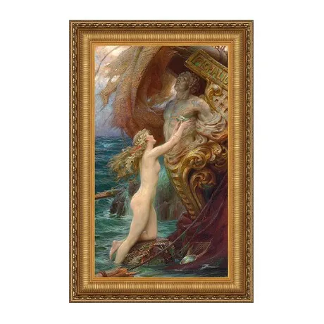 A Deep Sea Idyll Framed Canvas Replica Painting: Small
