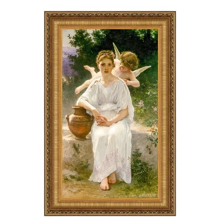 Whisperings of Love Framed Canvas Replica Painting: Large