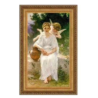 Whisperings of Love Framed Canvas Replica Painting: Grande