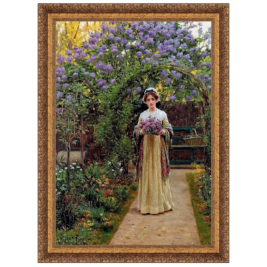 Lilac Framed Canvas Replica Painting: Small