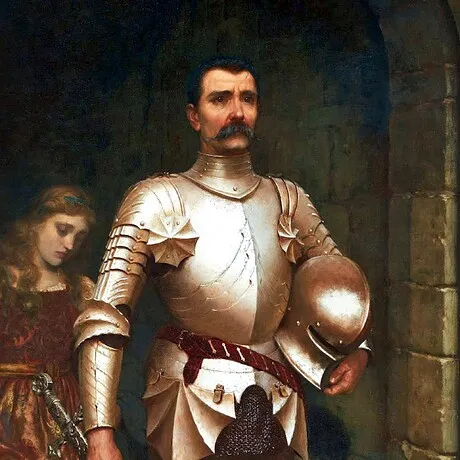 Conquest of the Knight Framed Canvas Replica Painting: Medium