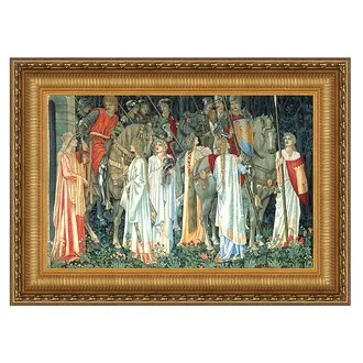 Quest for the Holy Grail Framed Canvas Replica Painting: Small