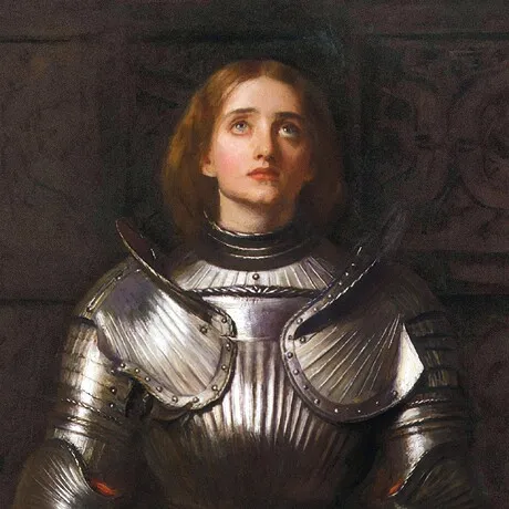 Joan of Arc Framed Canvas Replica Painting: Medium