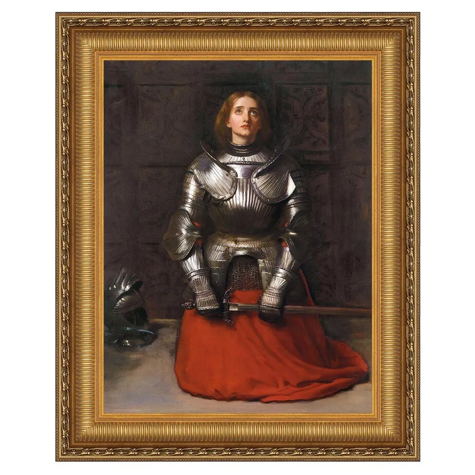 Joan of Arc Framed Canvas Replica Painting: Medium