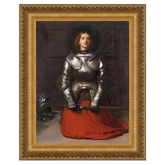 Joan of Arc Framed Canvas Replica Painting: Large