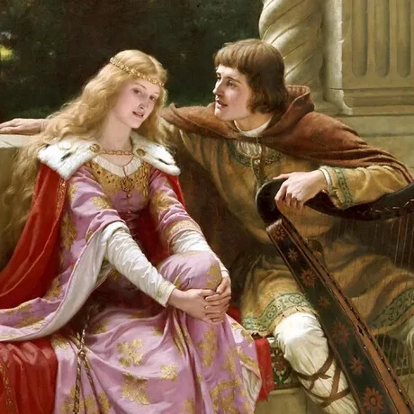 Tristan and Isolde Framed Canvas Replica Painting: Small