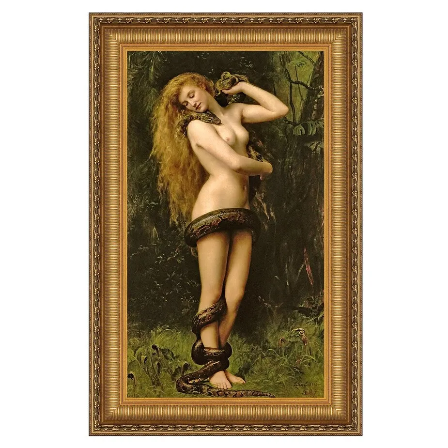 Lilith Framed Canvas Replica Painting: Large