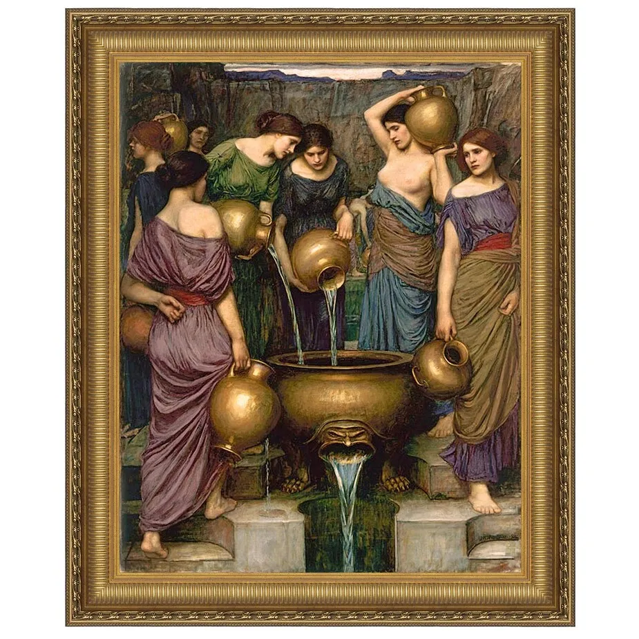 The Danaides Framed Canvas Replica Painting: Small
