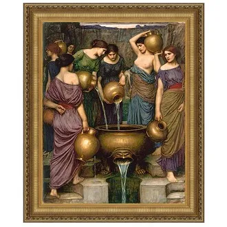 The Danaides Framed Canvas Replica Painting: Large