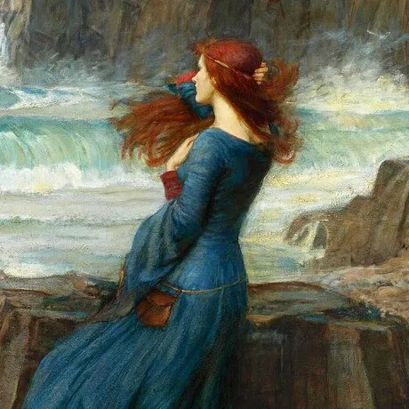 Miranda the Tempest Framed Canvas Replica Painting: Small