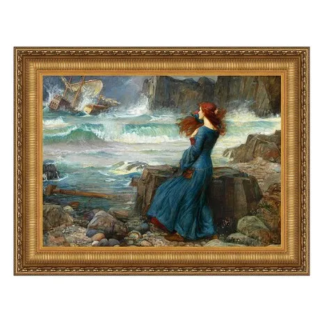 Miranda the Tempest Framed Canvas Replica Painting: Small
