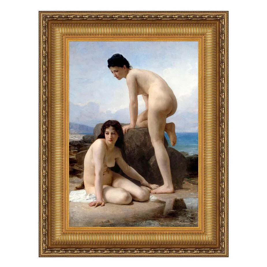 The Bathers Framed Canvas Replica Painting: Small