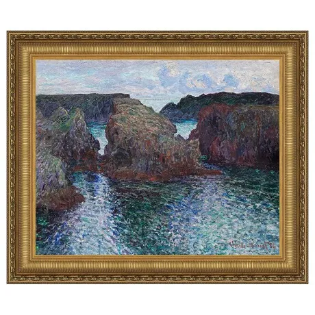 Rocks at Port-Goulphar Framed Canvas Replica Painting: Large