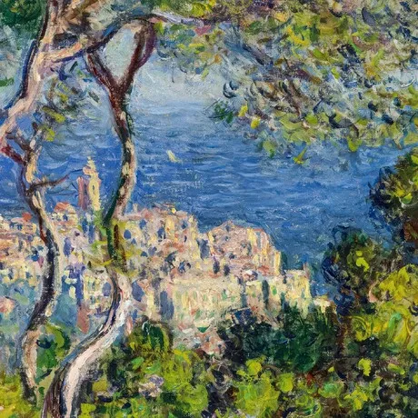 Bordighera Framed Canvas Replica Painting: Large