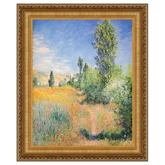 Landscape in Ile Saint-Martin Framed Canvas Replica Painting: Small