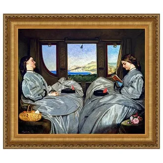 Travelling Companions Framed Canvas Replica Painting: Medium