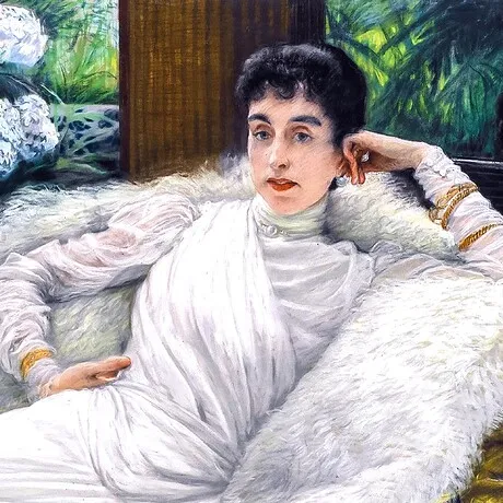 Portrait of Clotilde Briatte Framed Canvas Replica Painting: Medium