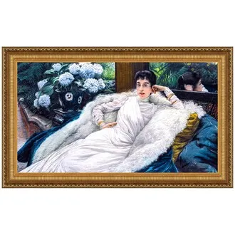 Portrait of Clotilde Briatte Framed Canvas Replica Painting: Medium