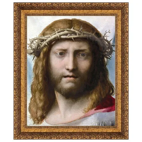 Head of Christ Framed Canvas Replica Painting: Large