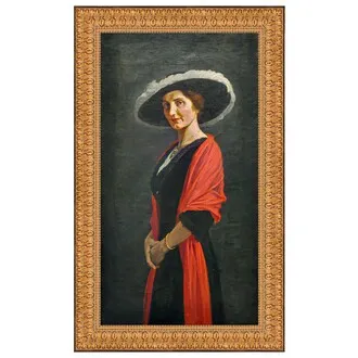 Portrait of Helene Rumpf Framed Canvas Replica Painting: Small