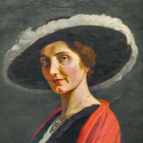 Portrait of Helene Rumpf Framed Canvas Replica Painting: Medium