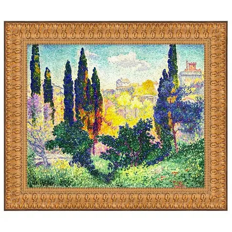Cypresses at Cagnes Framed Canvas Replica Painting: Medium