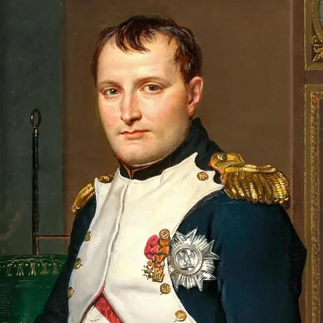 Emperor Napoleon in His Study Framed Canvas Replica Painting: Small