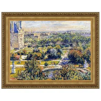 View of the Tuileries Garden Framed Canvas Replica Painting: Small