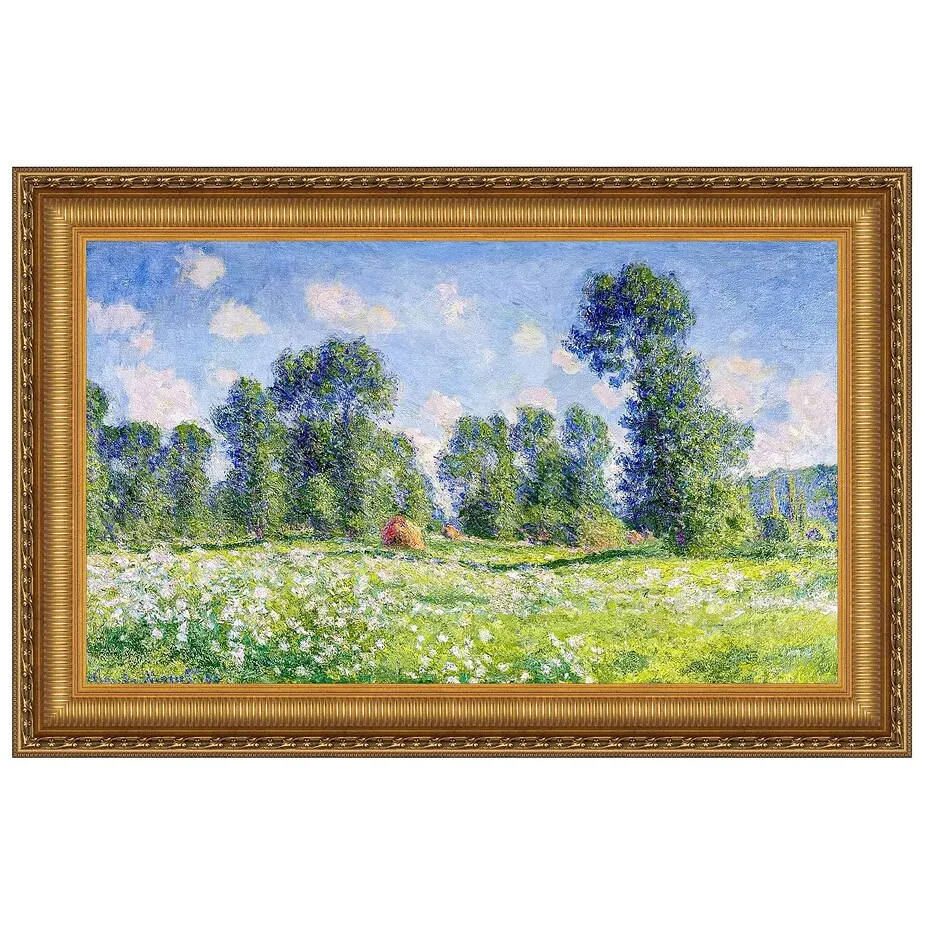 Effect of Spring Giverny Framed Canvas Replica Painting: Large