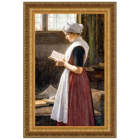 Amsterdam Orphan Girl Framed Canvas Replica Painting: Large
