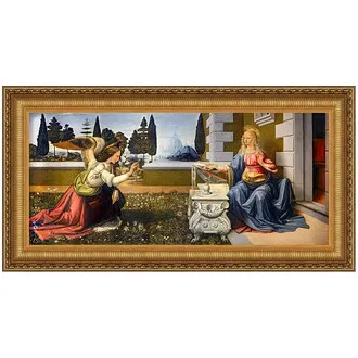 The Annunciation Framed Canvas Replica Painting: Large