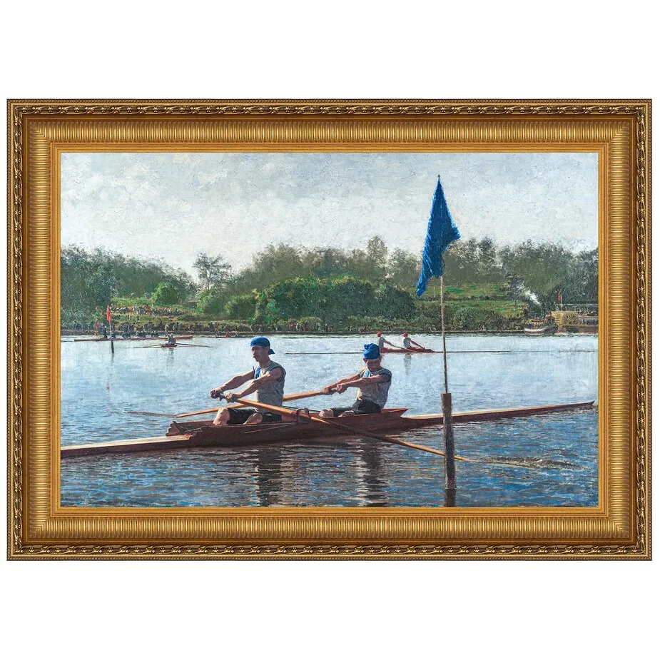 Biglin Brothers Turning the Stake Framed Canvas Replica Painting: Medium