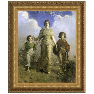 Virgin Framed Canvas Replica Painting: Grande