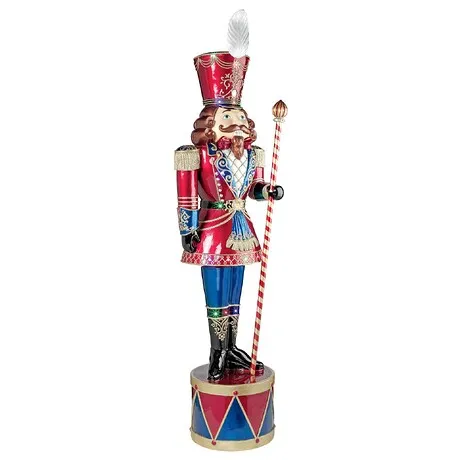 Illuminated Bavarian Style Holiday Nutcracker Statue