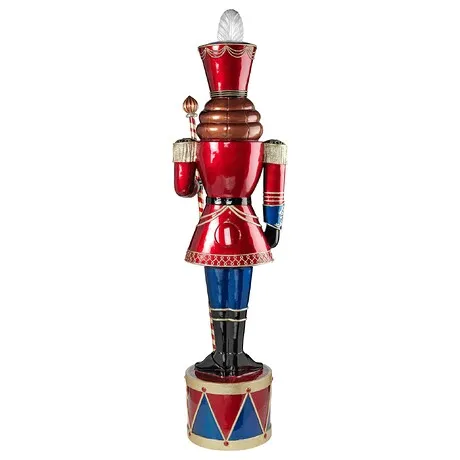 Illuminated Bavarian Style Holiday Nutcracker Statue