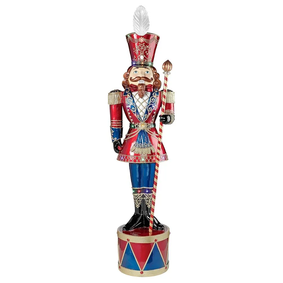 Illuminated Bavarian Style Holiday Nutcracker Statue